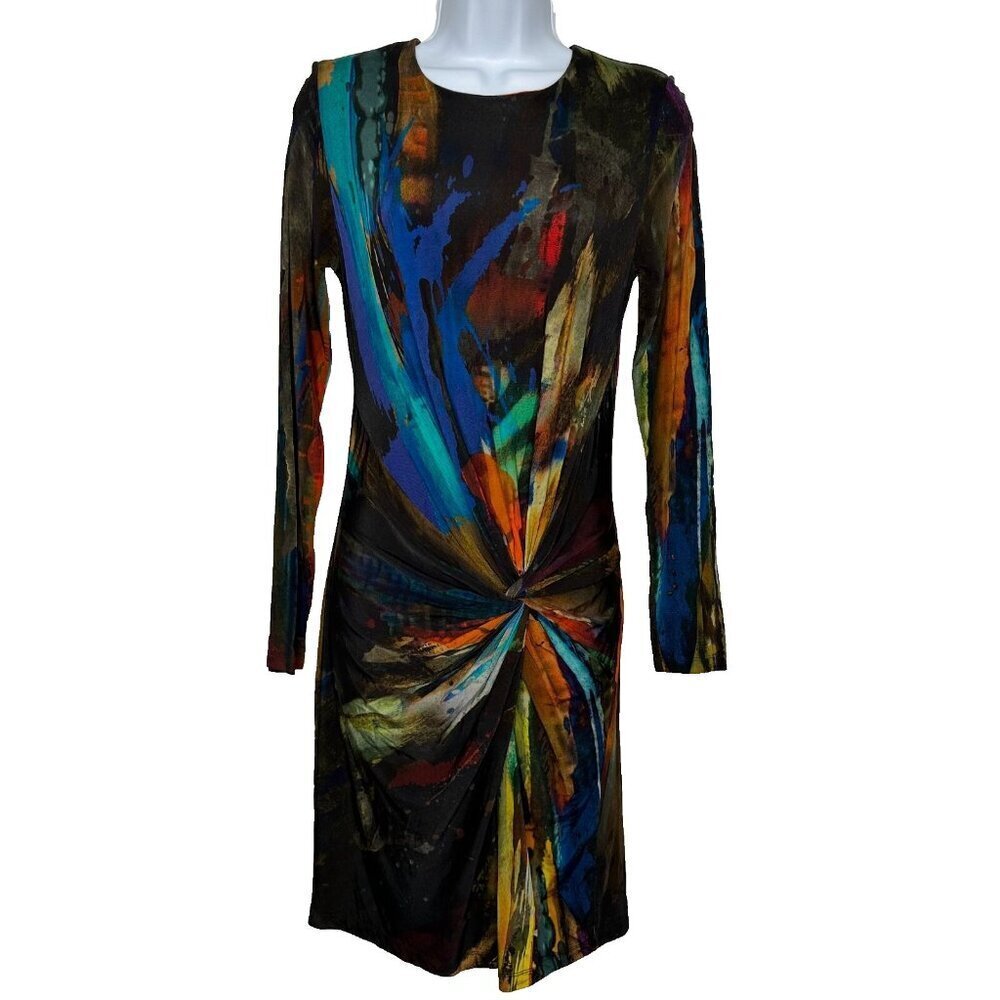 Ted Baker London Sheath Dress Size 1‎ US 4 Twist Dopamine Party Chic Colorful